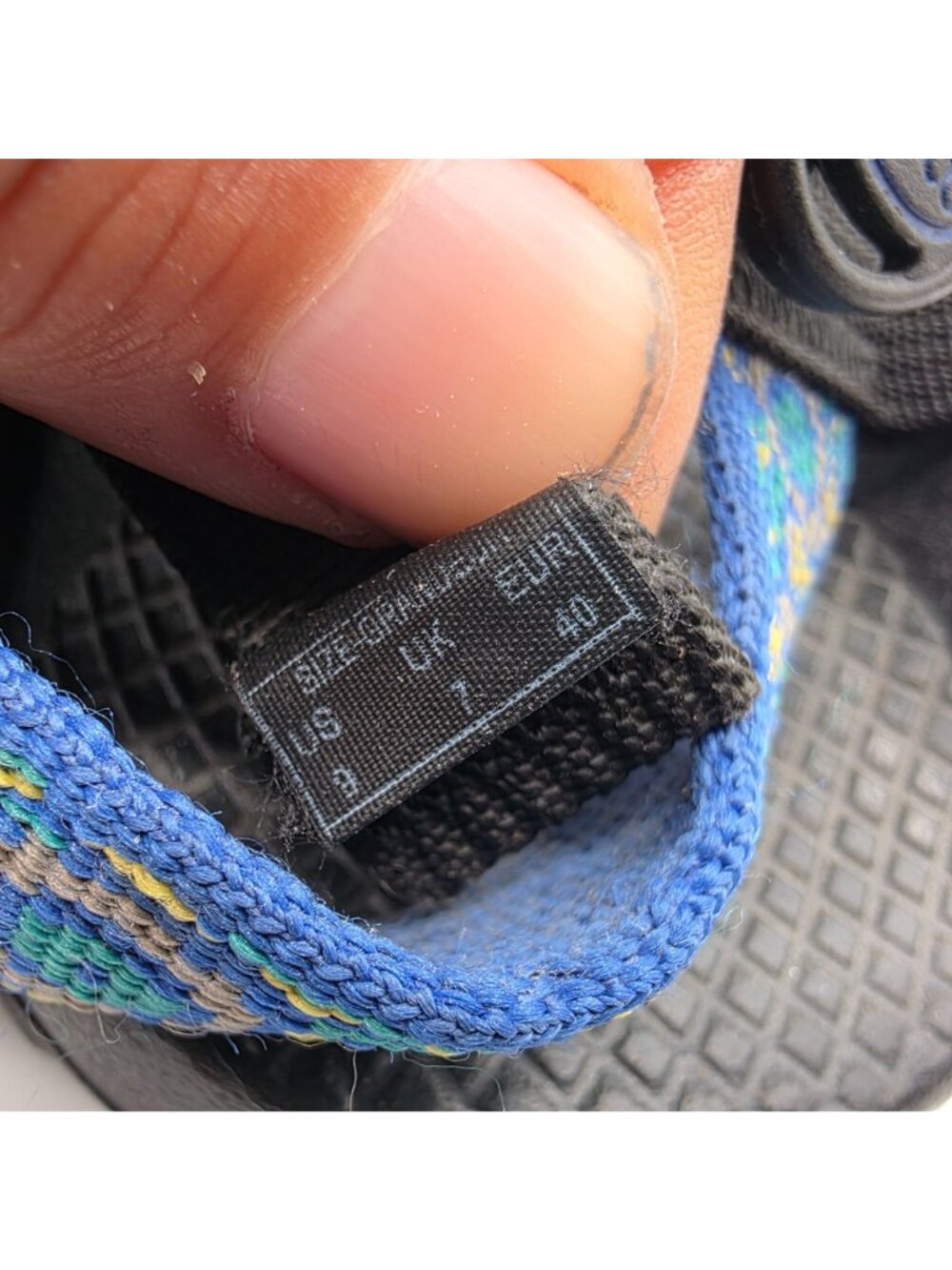 Chaco ZX2 Vibram Yampa Unaweep Womens Size 9 Black Blue Green Outdoor Sandals - Picture 6 of 13